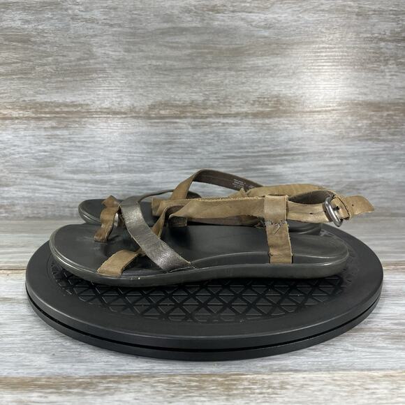 Olukai Women’s Upena Loop Toe Leather Strappy Sandals Size 8 - Picture 1 of 10